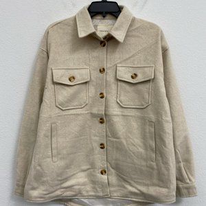 NORDSTROM WOVEN FAUX WOOL SHACKET